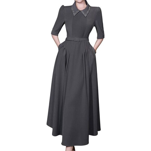 navy blue dress for baby girl Brc By Burryco WomensMidi Dress
